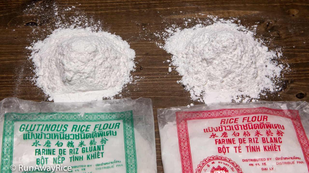 Rice flour glutinous vs brand asian recipes elephant differences sweet runawayrice green mill bob makes also red