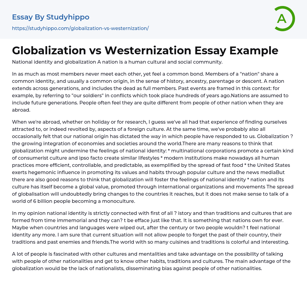 Perbedaan antara westernisasi dan globalisasi